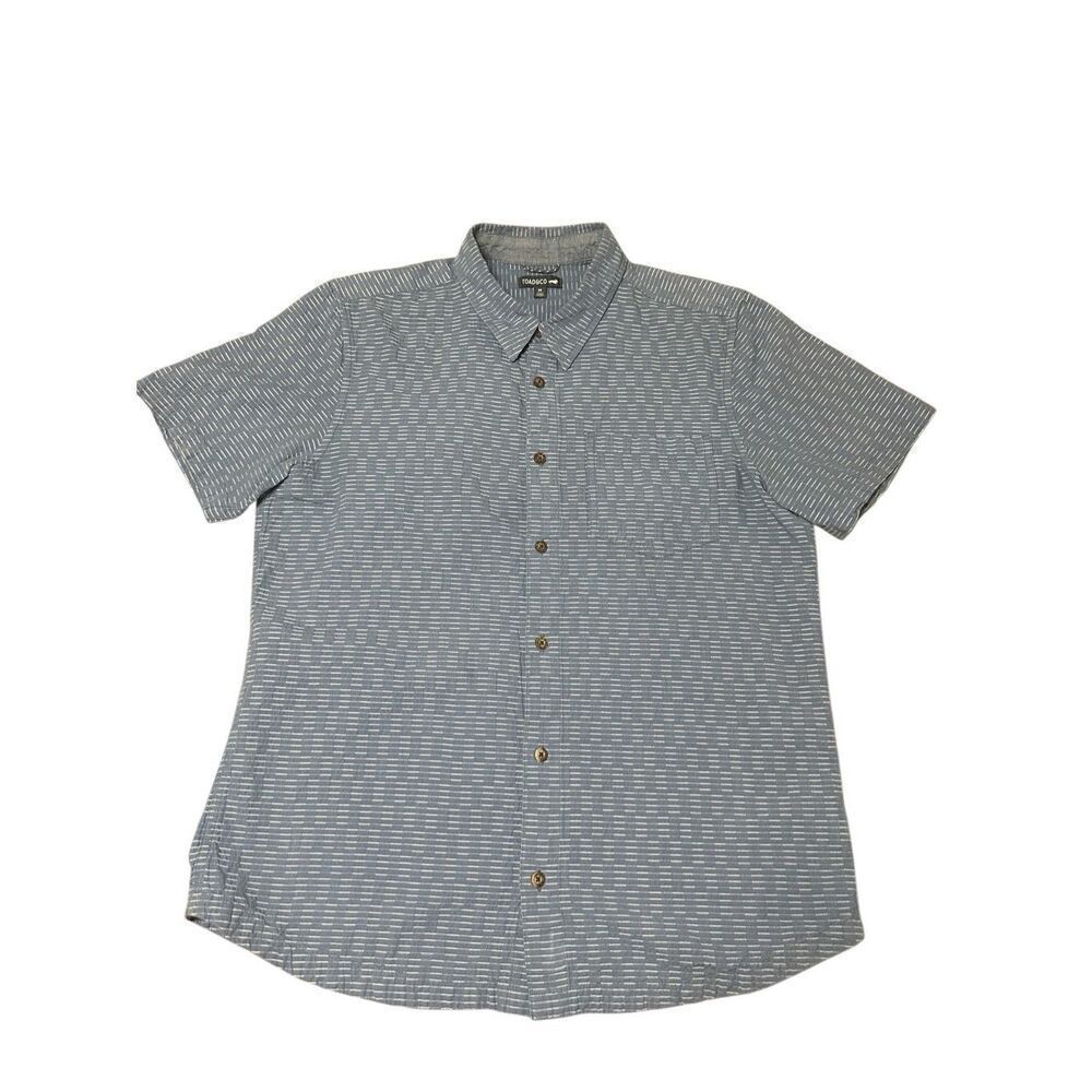Toad & Co Men's HARRIS Short Sleeve Shirt North Shore Size M
